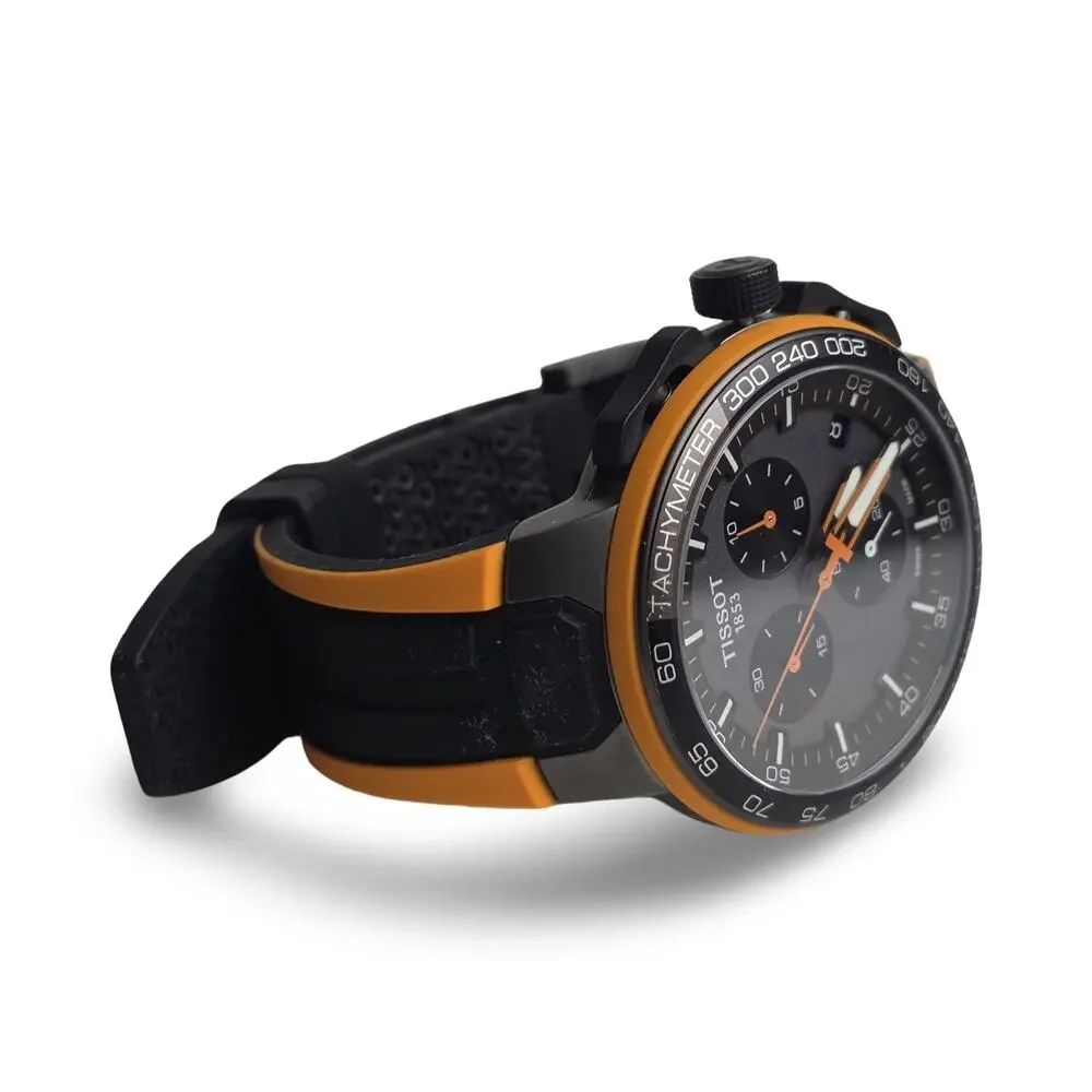Tissot T-Race Cycling Chronograph Watch Orange Strap T111.417.37.441.04 Box